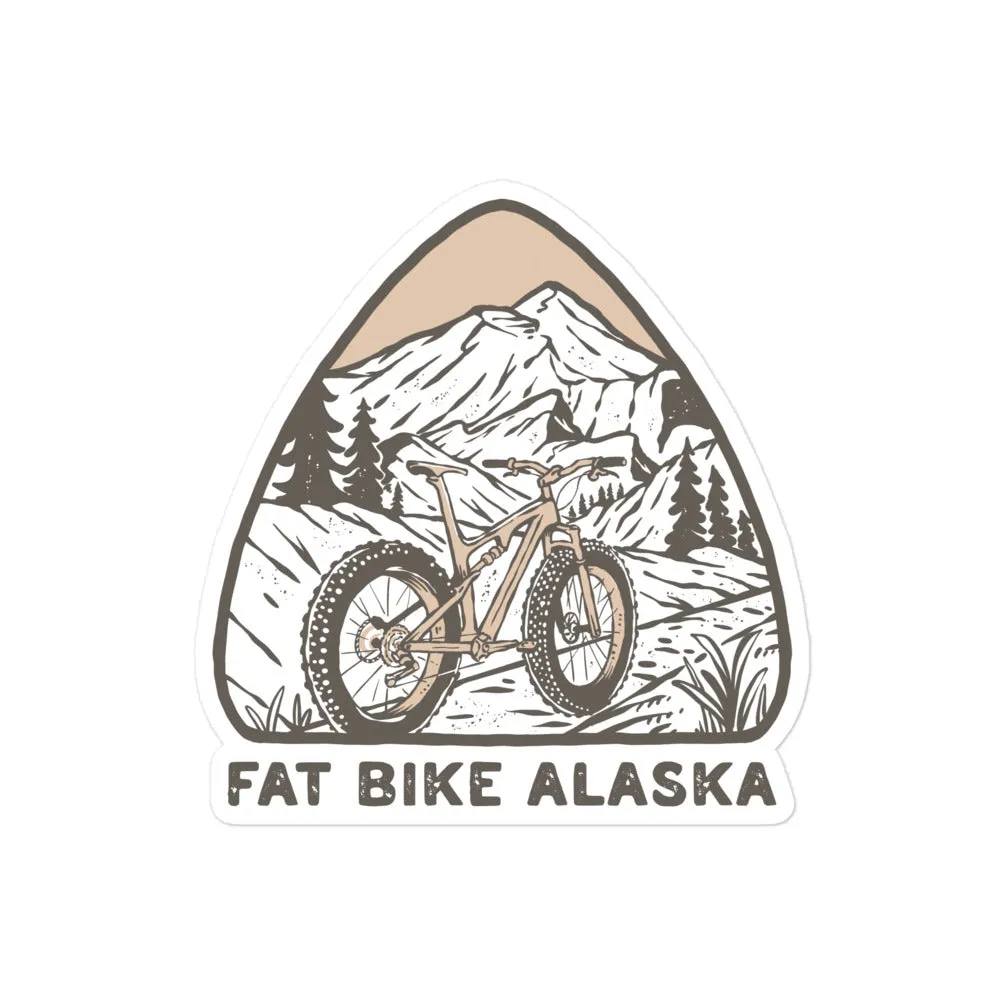 Fat Bike AK Mountains Sticker