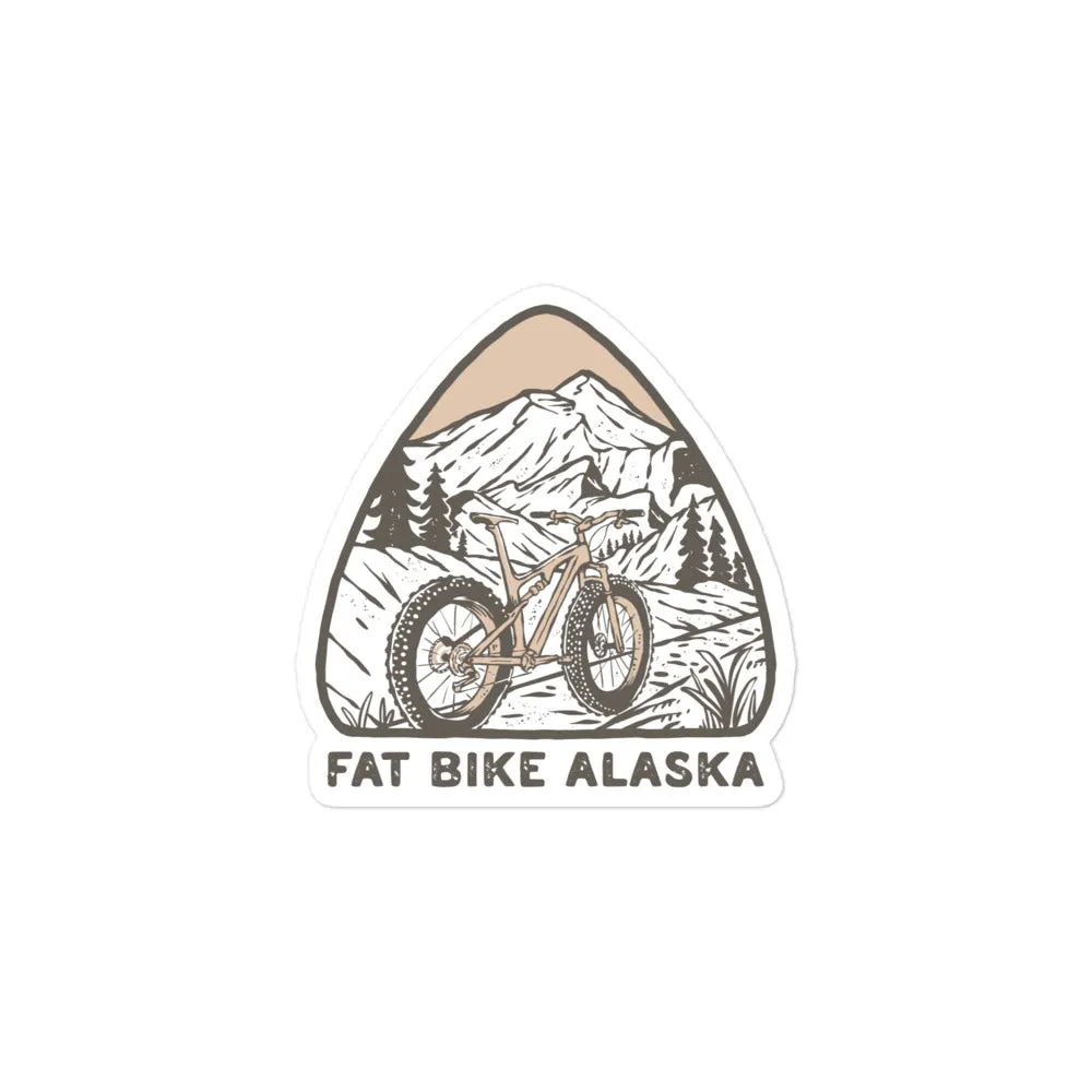 Fat Bike AK Mountains Sticker