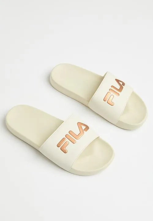 Fila Ladies Hillside Metallic Slide Gardenia