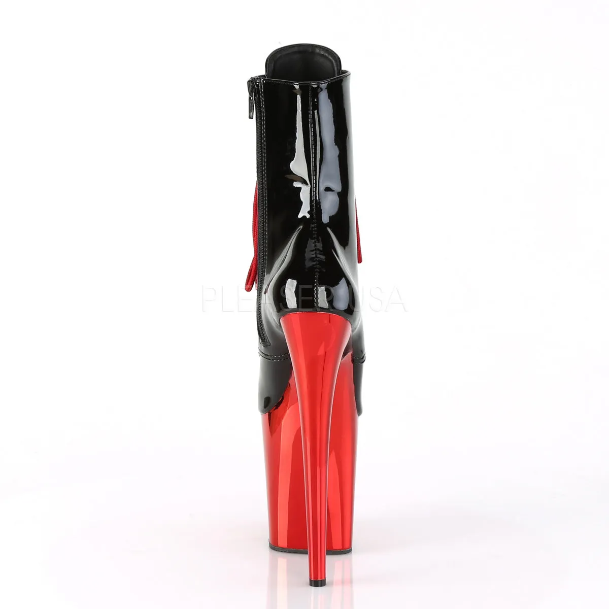 FLAMINGO-1020  Black Patent/Red Chrome
