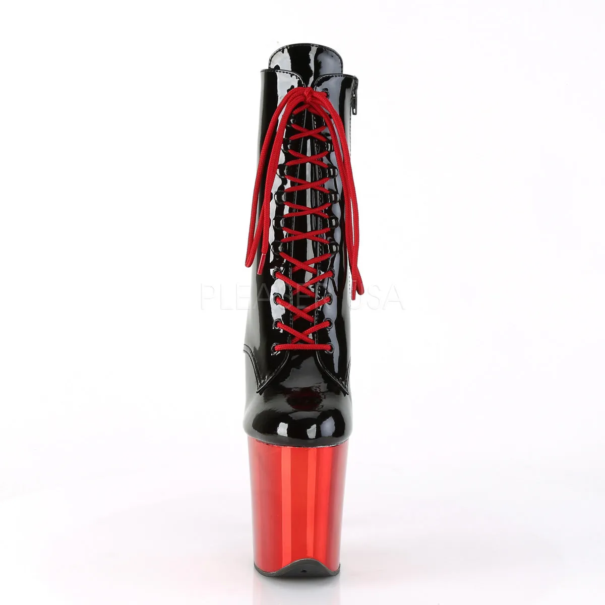 FLAMINGO-1020  Black Patent/Red Chrome