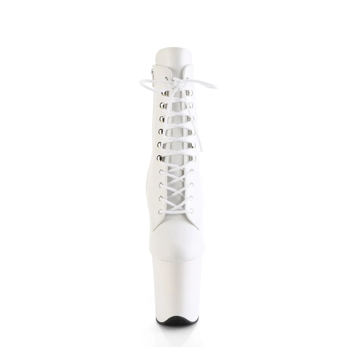 FLAMINGO-1020  White Faux Leather/White Matte