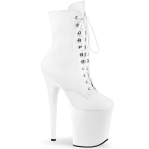 FLAMINGO-1020  White Faux Leather/White Matte