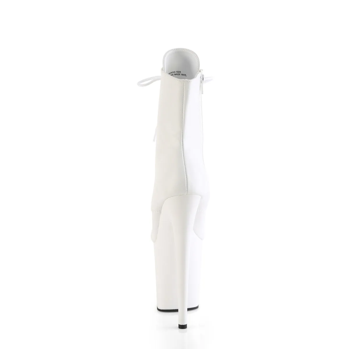FLAMINGO-1020  White Faux Leather/White Matte