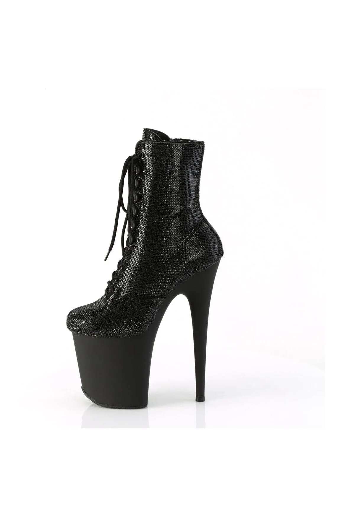 FLAMINGO-1020RS Black Faux Suede Ankle Boot
