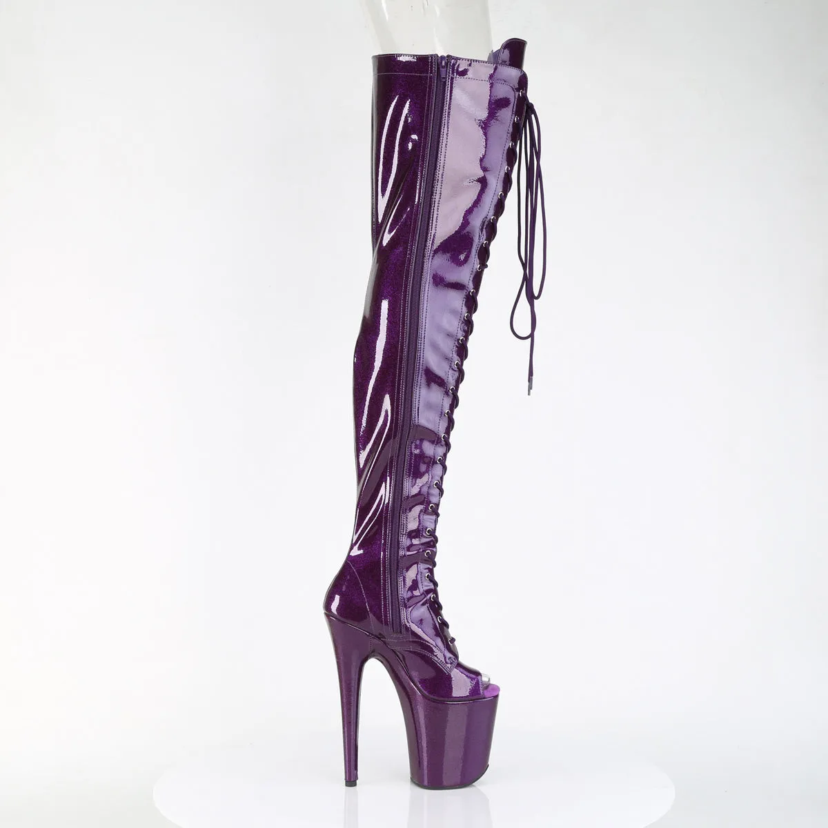 FLAMINGO-3021GP  Purple Glitter Patent/M