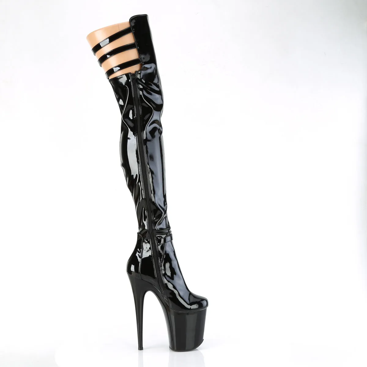 FLAMINGO-3055  Black Stretch Patent/Black