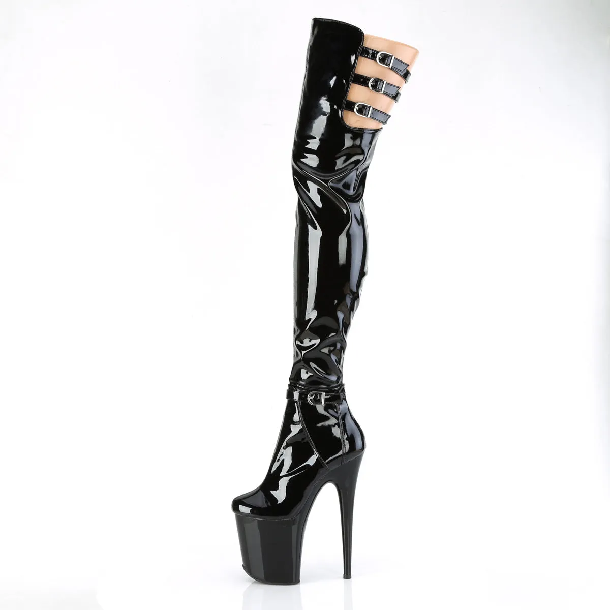 FLAMINGO-3055  Black Stretch Patent/Black