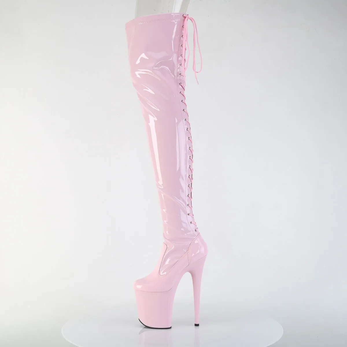 FLAMINGO-3850  Baby Pink Stretch Patent/Baby Pink