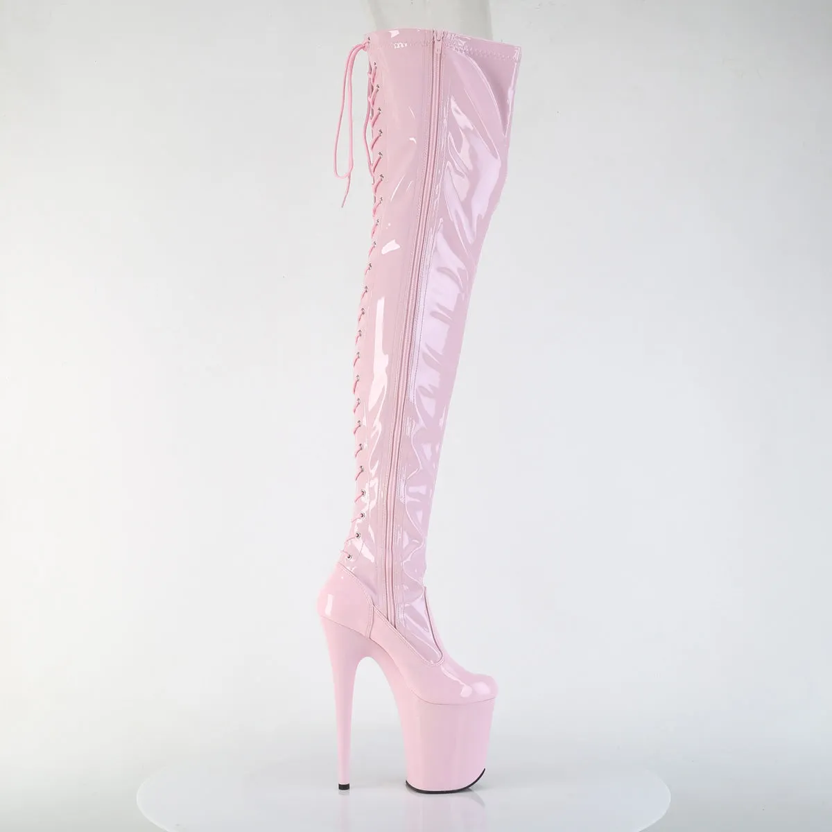 FLAMINGO-3850  Baby Pink Stretch Patent/Baby Pink
