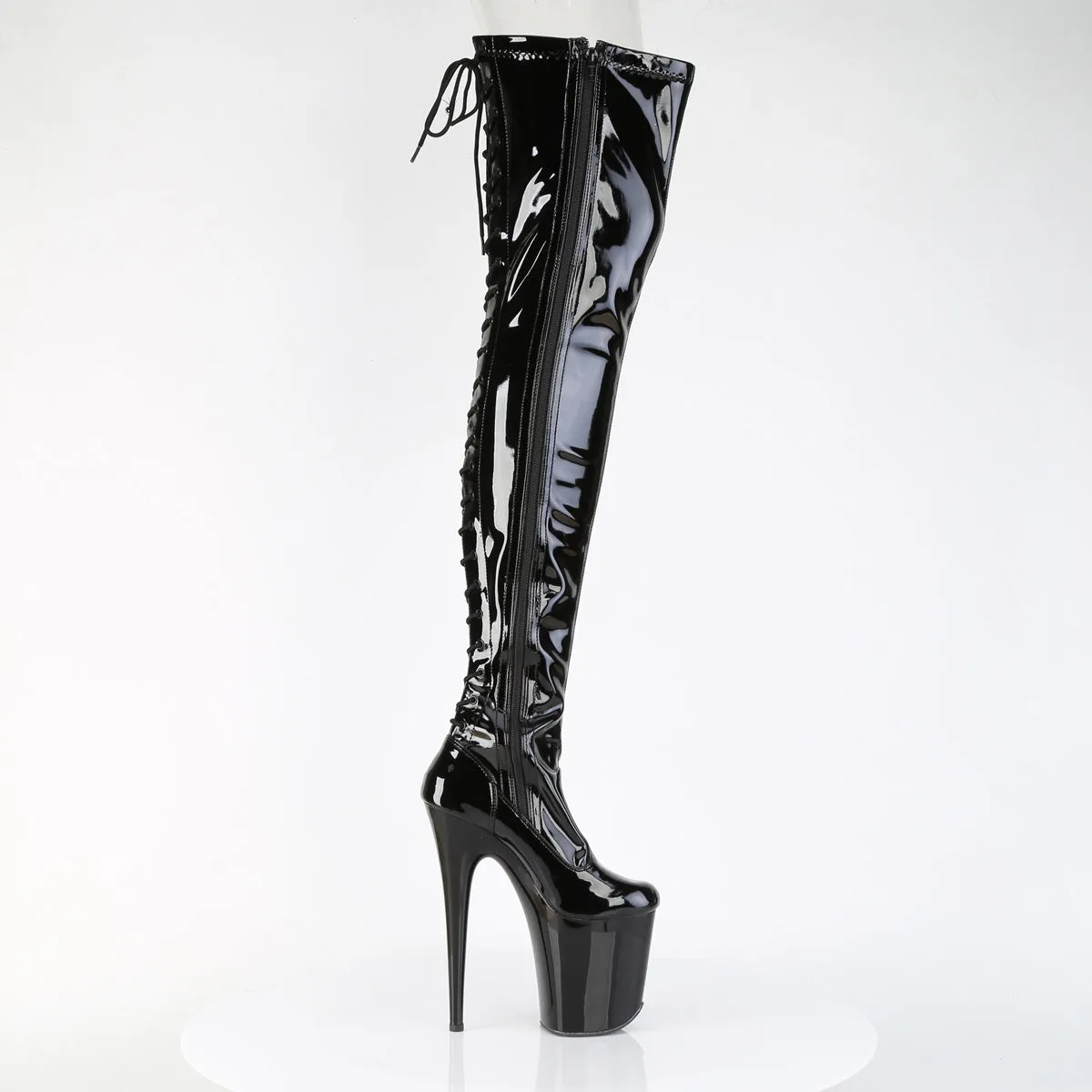 FLAMINGO-3850  Black Stretch Patent/Black