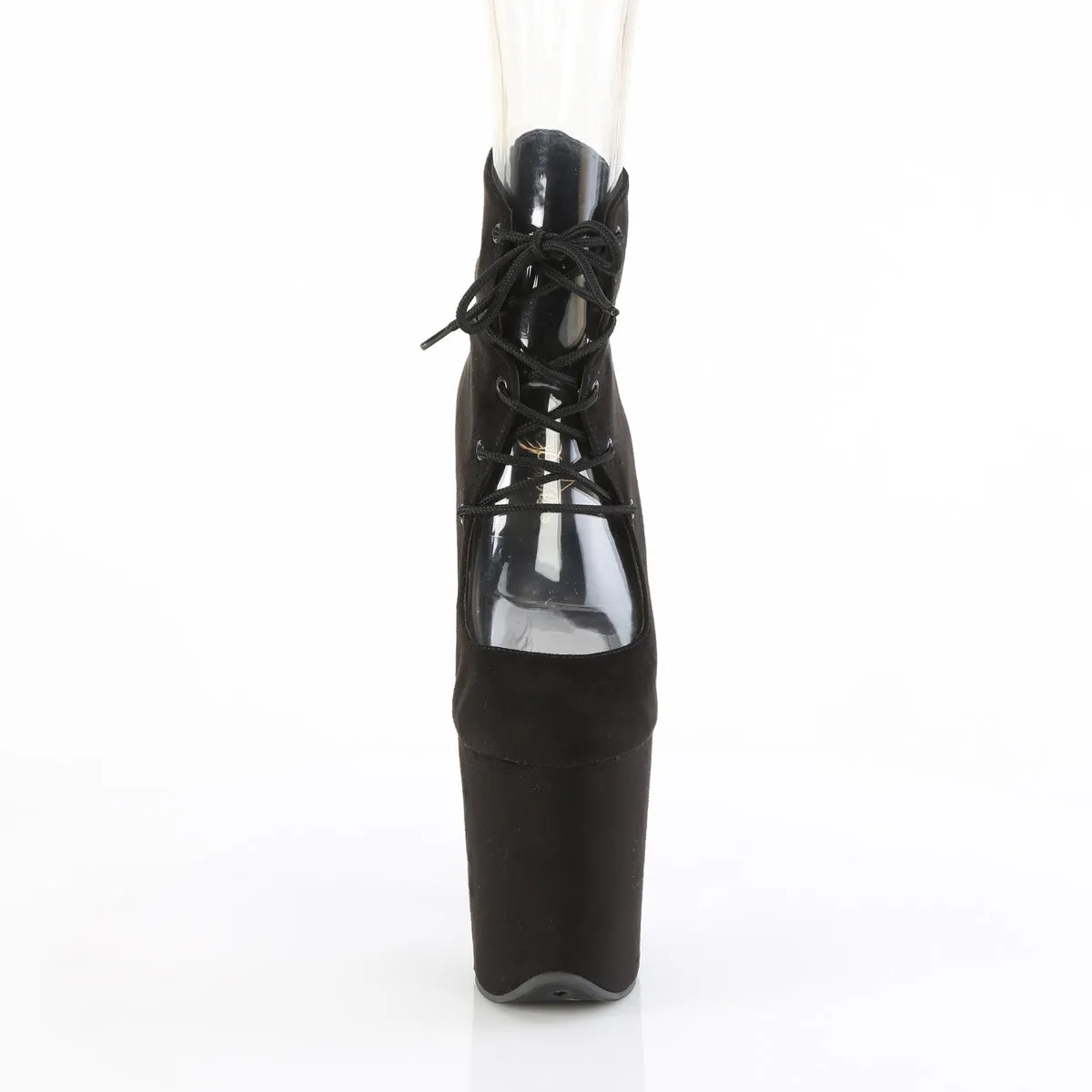 FLAMINGO-800-22  Black Faux Suede/Black Faux Suede