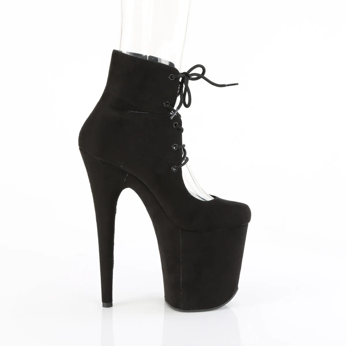 FLAMINGO-800-22  Black Faux Suede/Black Faux Suede