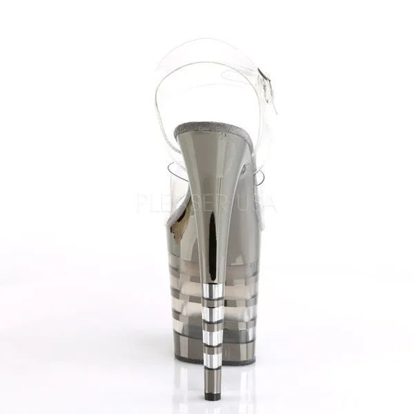 FLAMINGO-808CHLN  Clear/Pewter Chrome