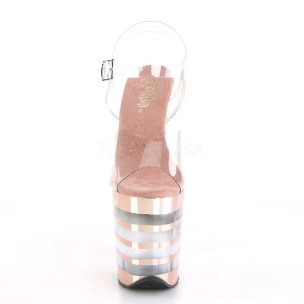 FLAMINGO-808CHLN  Clear/Rose Gold Chrome