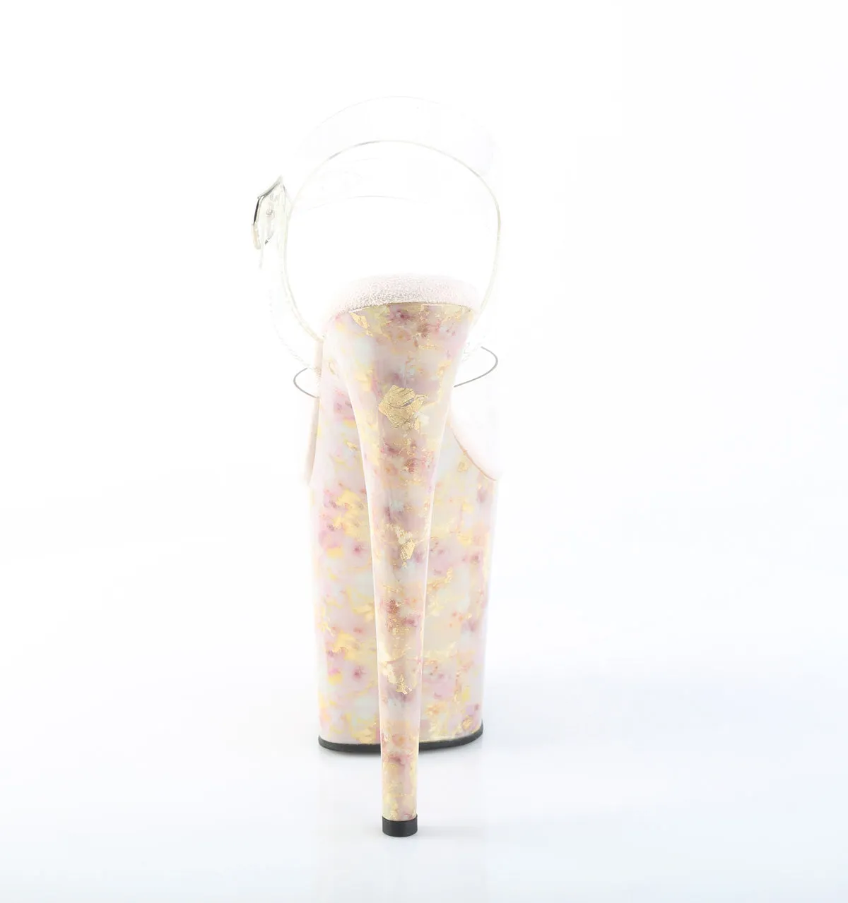 FLAMINGO-808MB  Clear/Blush-Gold Marble