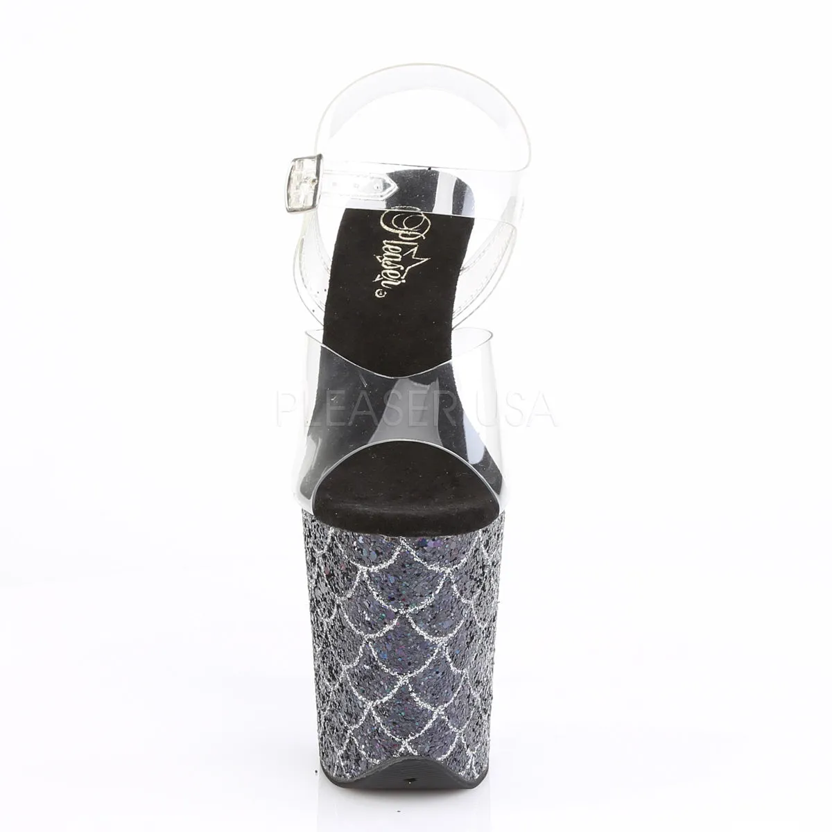 FLAMINGO-808MSLG  Clear/Black Multi Glitter