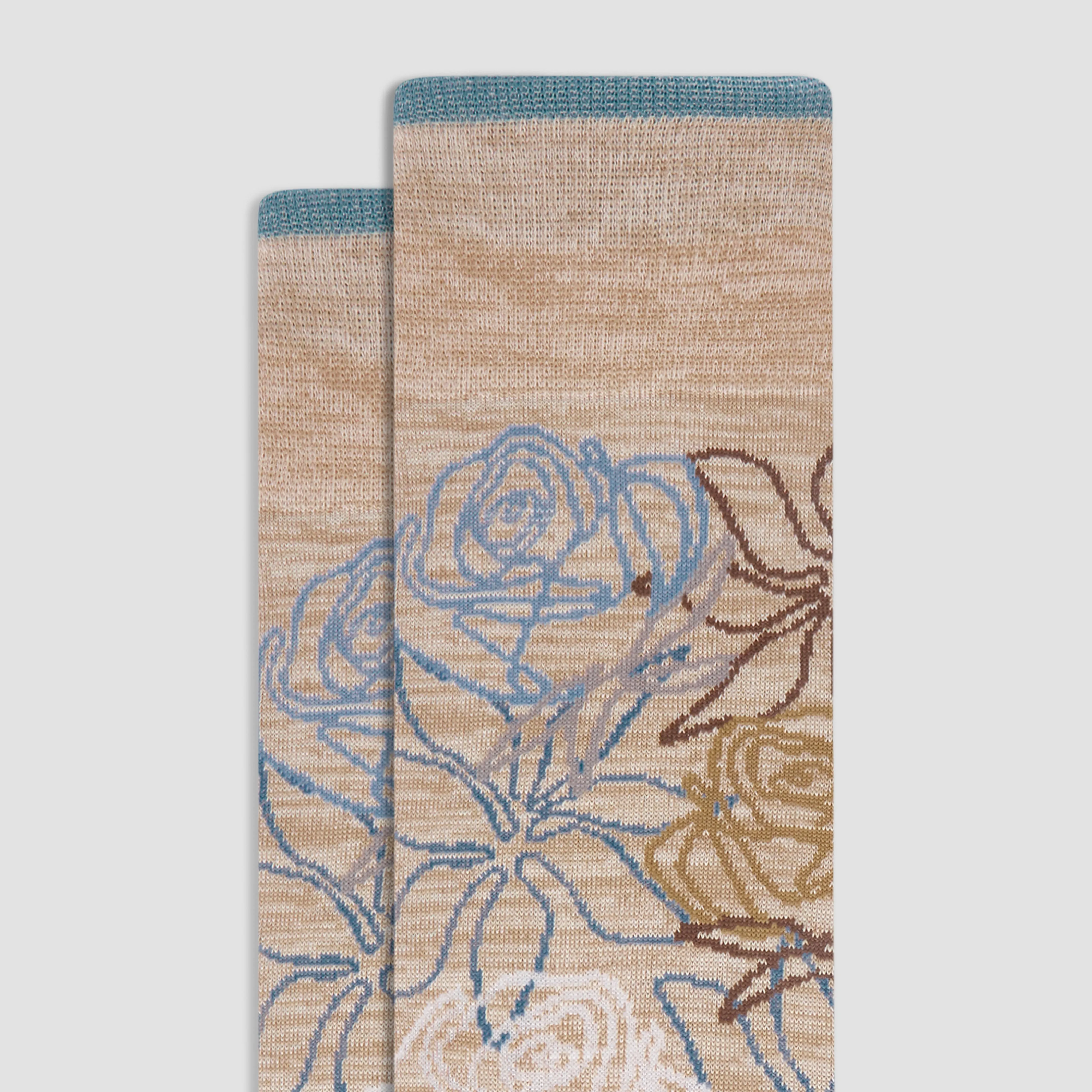 Floral Mid-Calf Socks