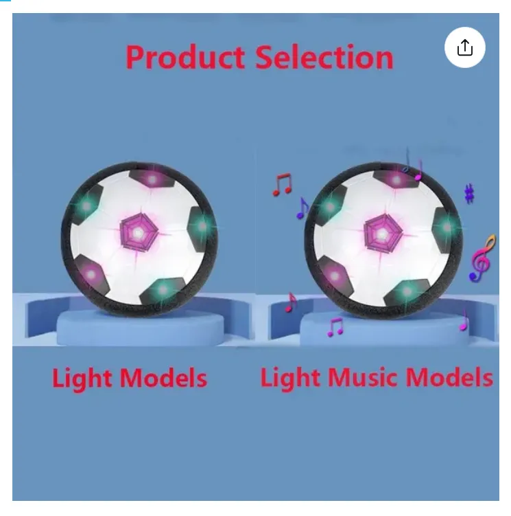 Flying Activity Gliding Disc Interactive Automatic Electric Moving Light Indoor Soccer Game Flying Disc Ball Dog and Cat Pet Toys