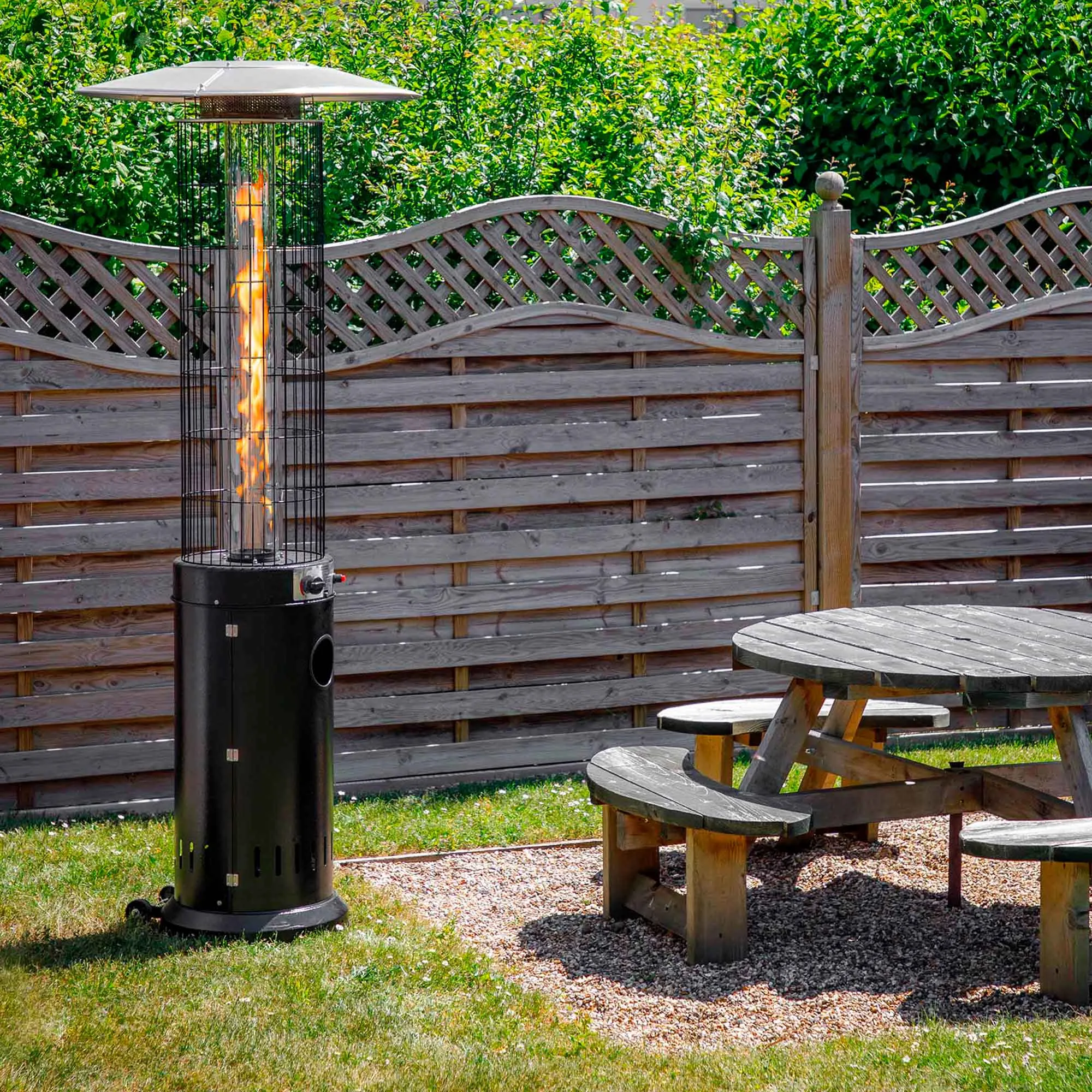 Freestanding Gas Patio Heater 13kW, Black - DG124