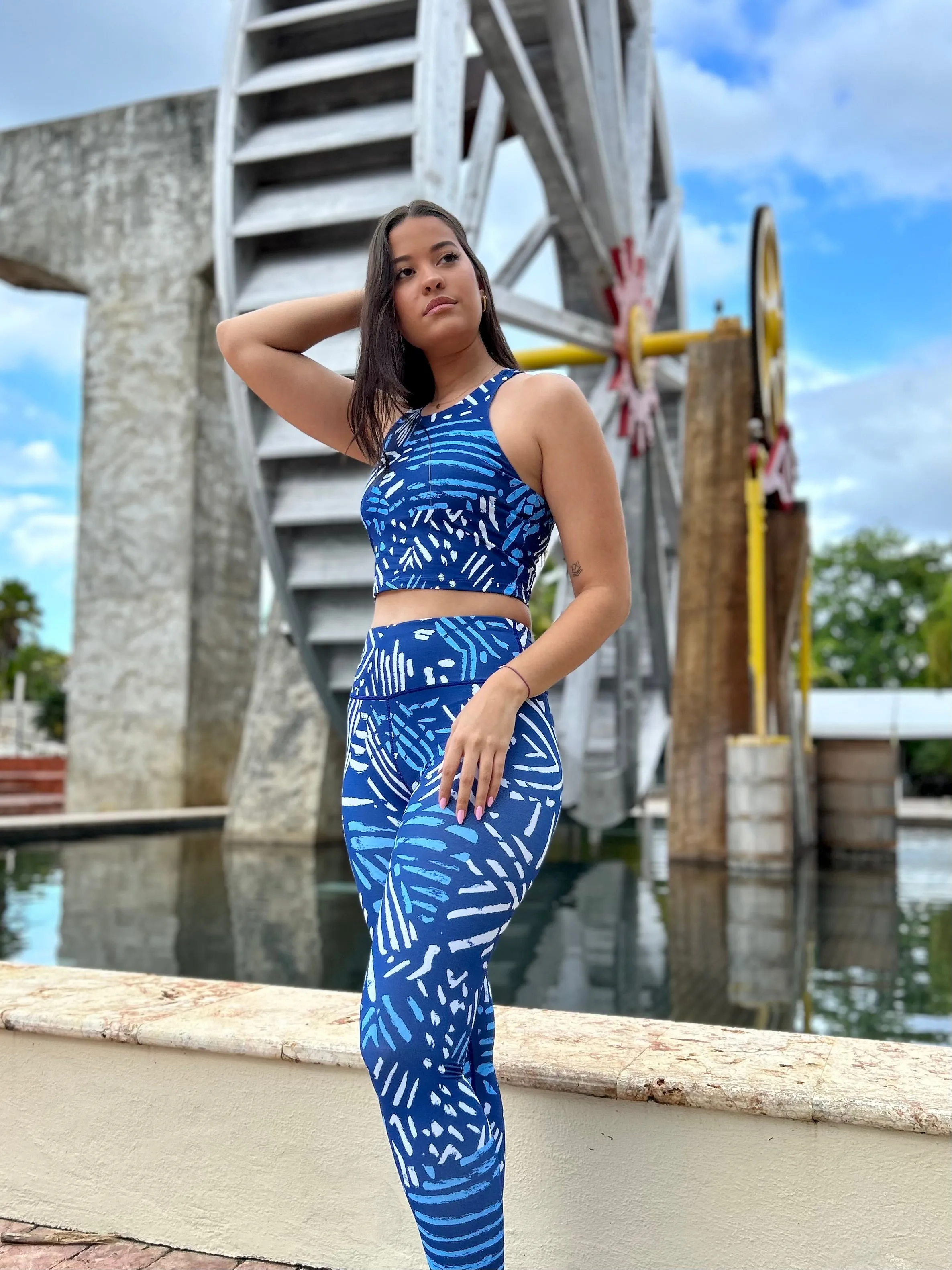 GEO BLUE ATHLETIC TOP