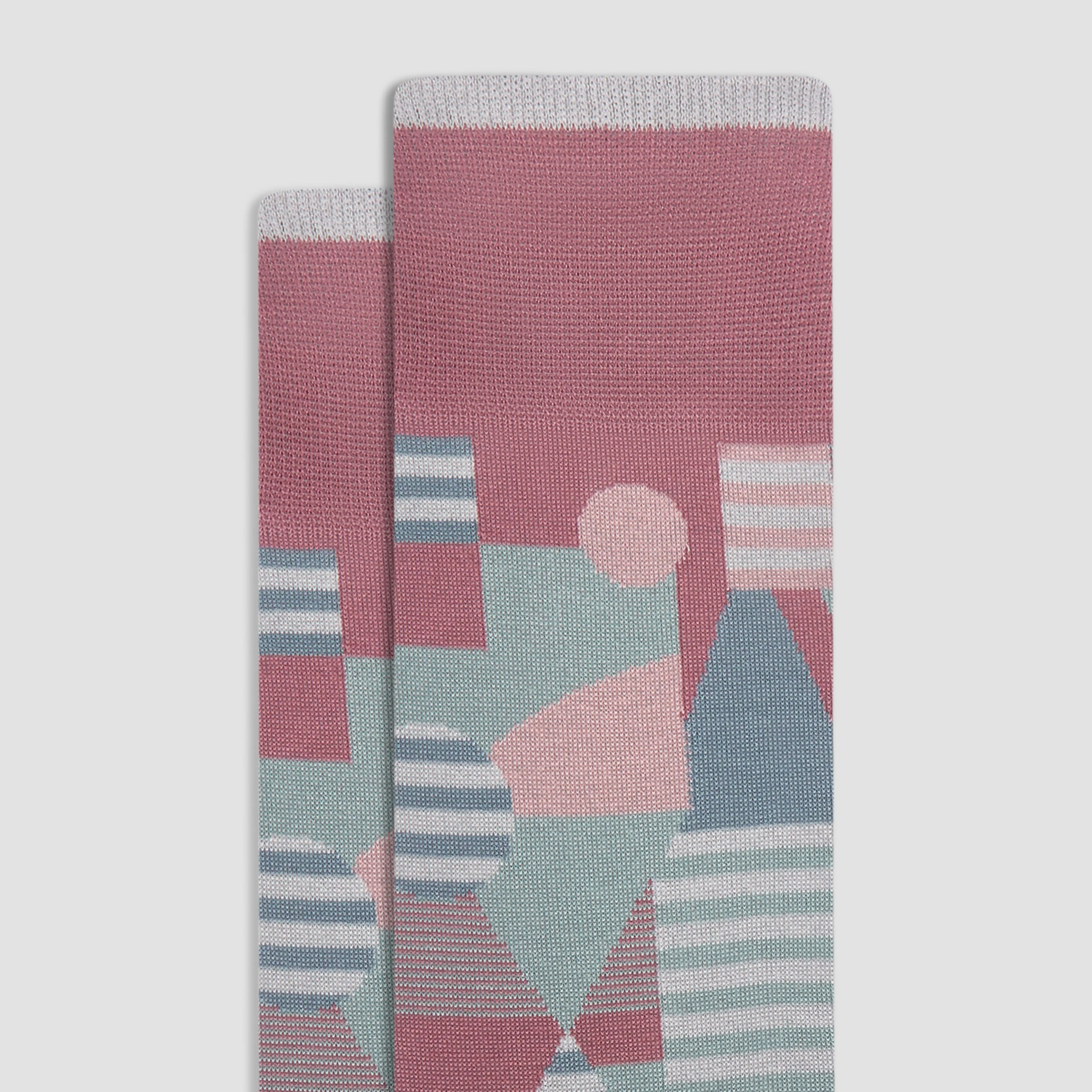 Geometric Mid-Calf Socks