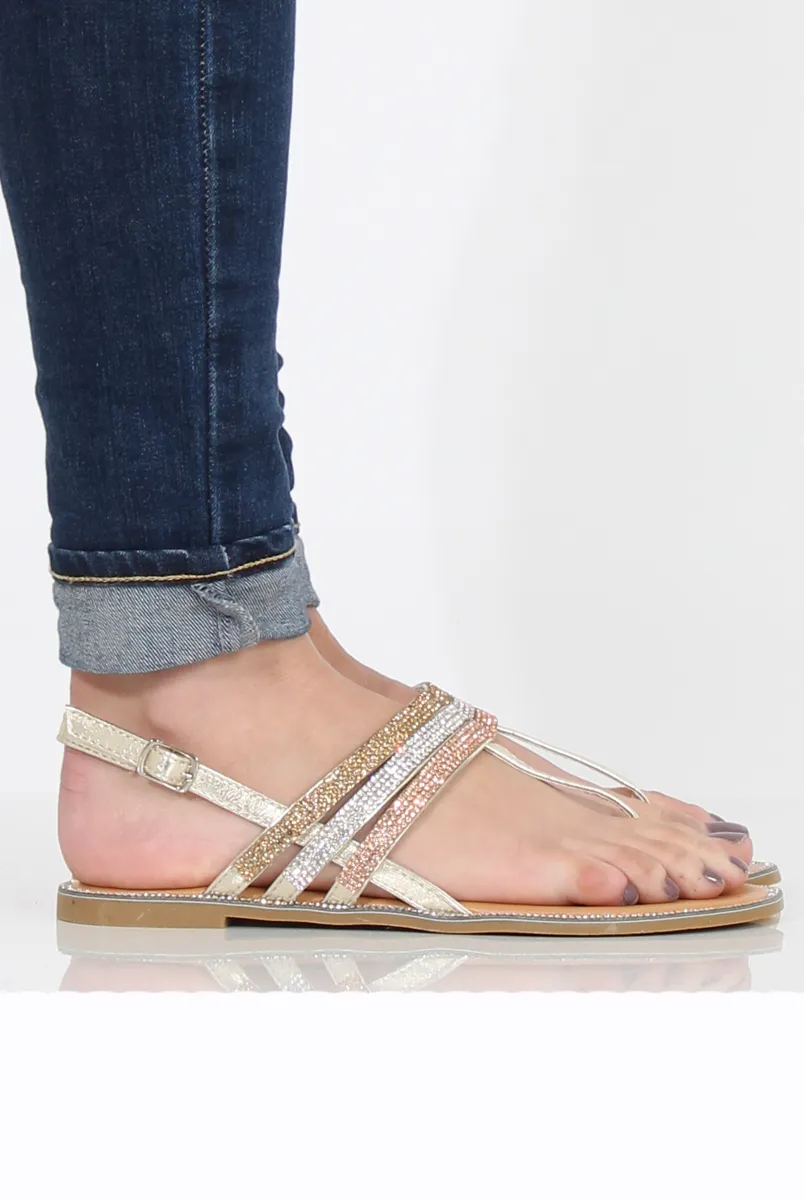 Gold Sparkle Sling Back - Lula