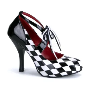HARLEQUIN-03  Black-White Patent-Checkers