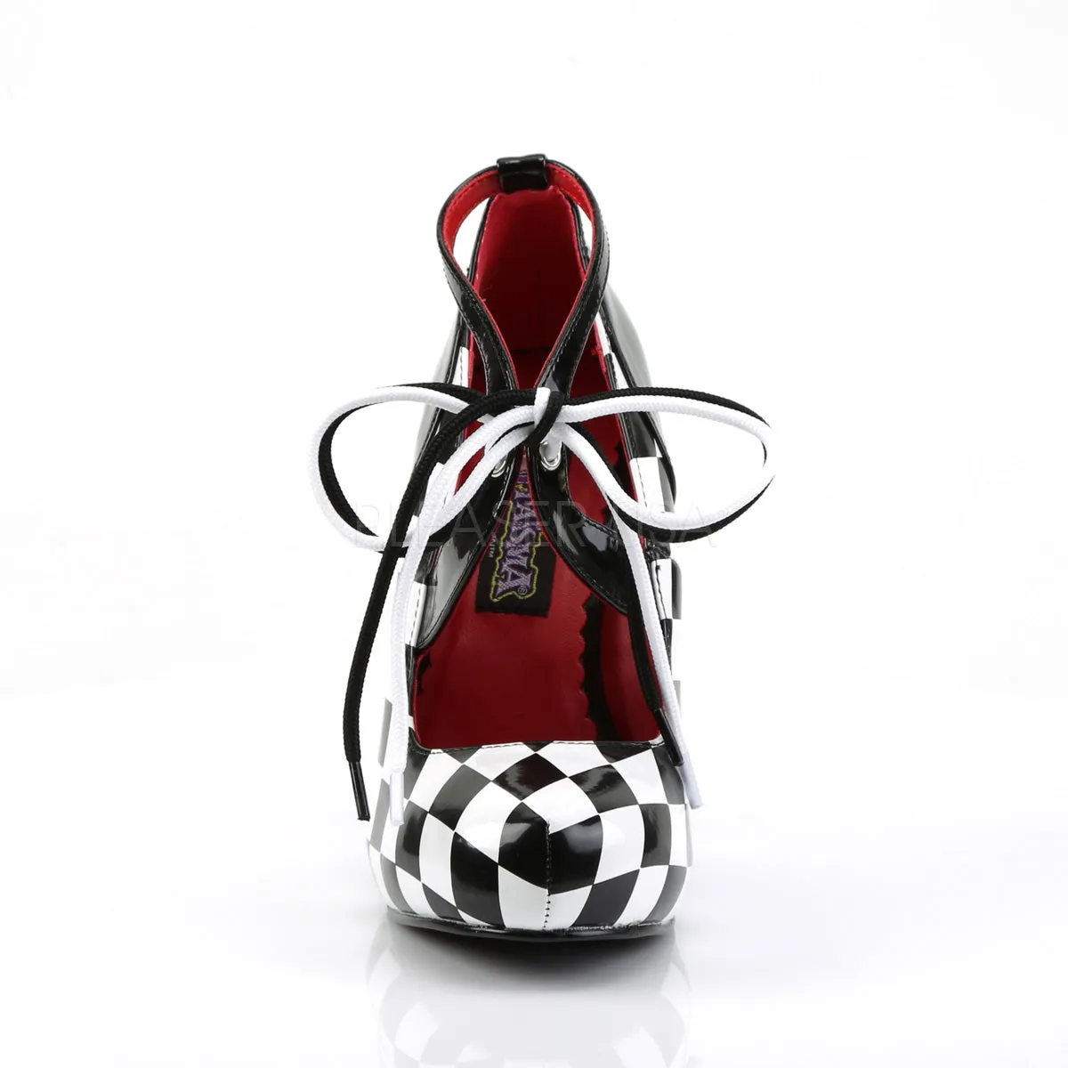HARLEQUIN-03  Black-White Patent-Checkers