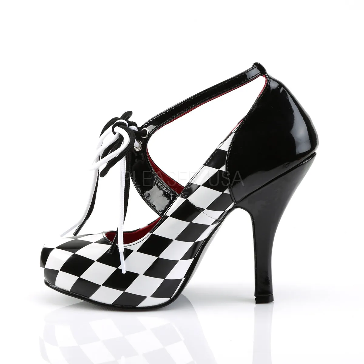 HARLEQUIN-03  Black-White Patent-Checkers