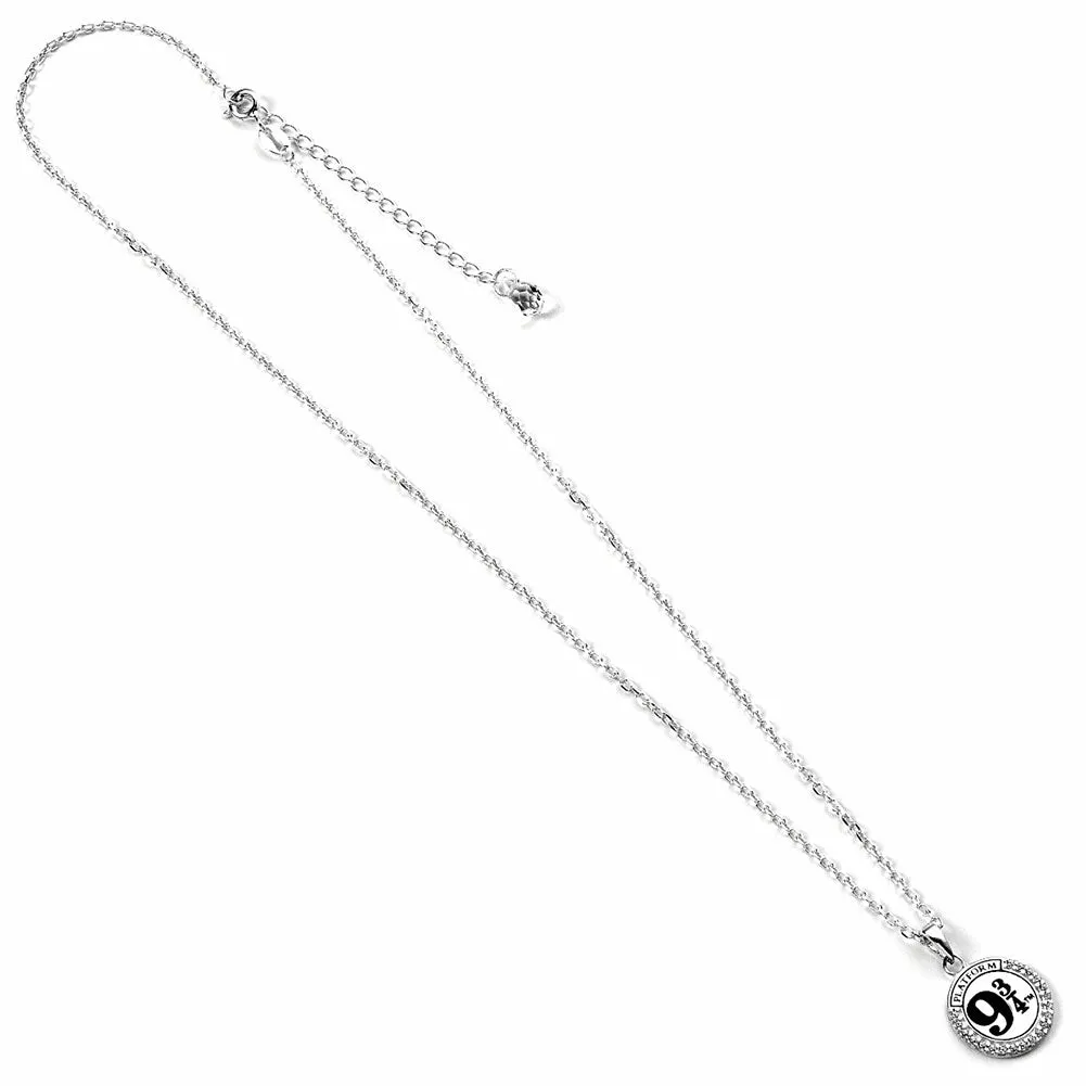 Harry Potter Sterling Silver Crystal Necklace 9 & 3 Quarters