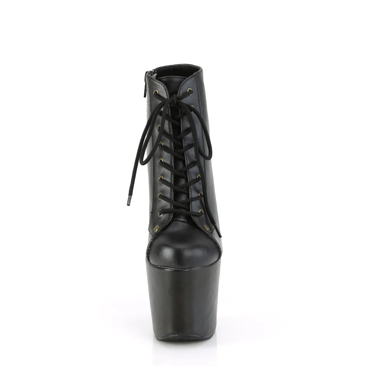 HEX-1005  Black Faux Leather/Black Faux Leather