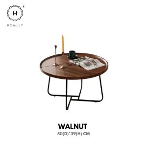 Homlly Round Living Room Sofa Coffee Table