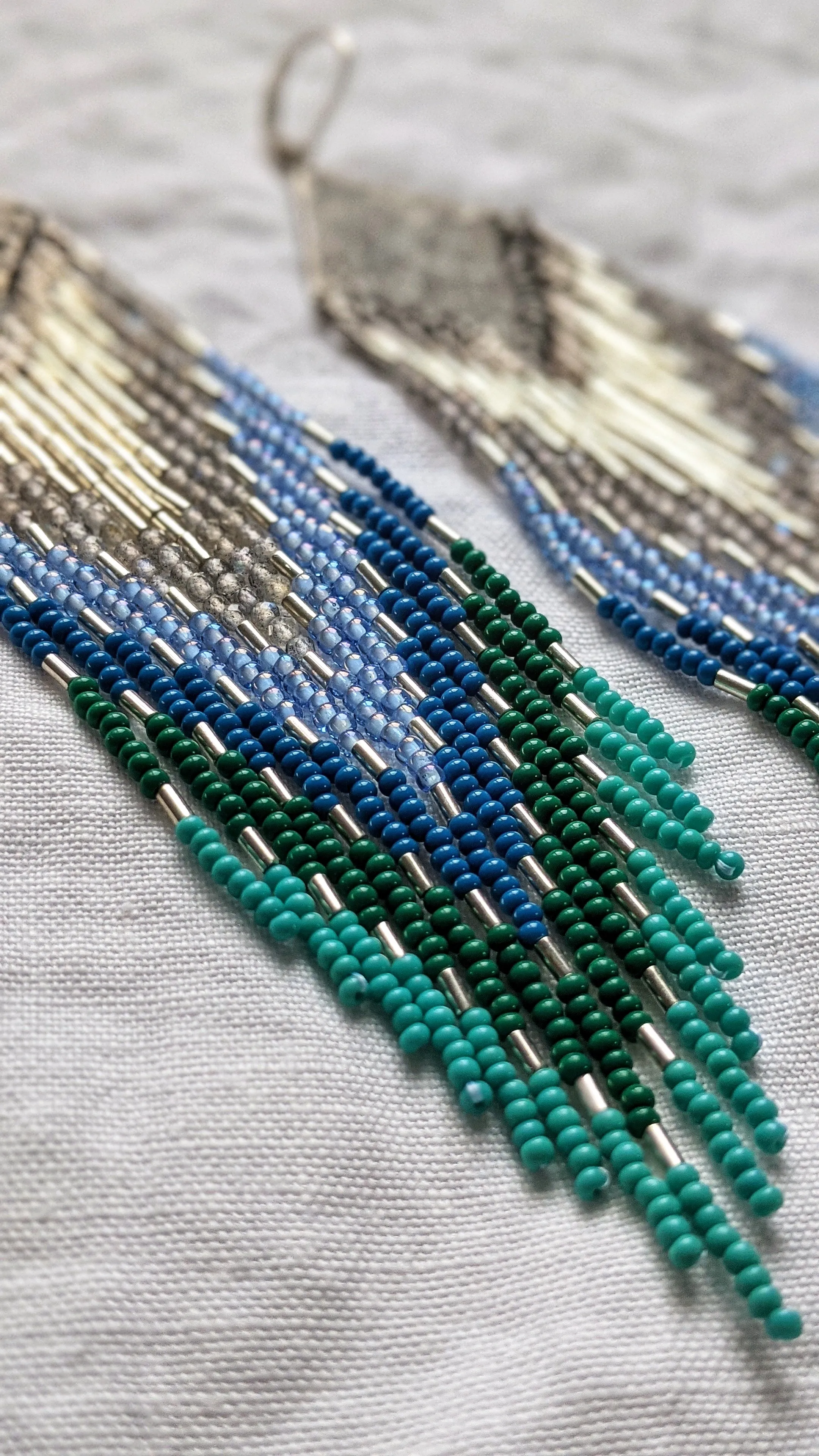 Hope Silver Labradorite Fringe Earrings