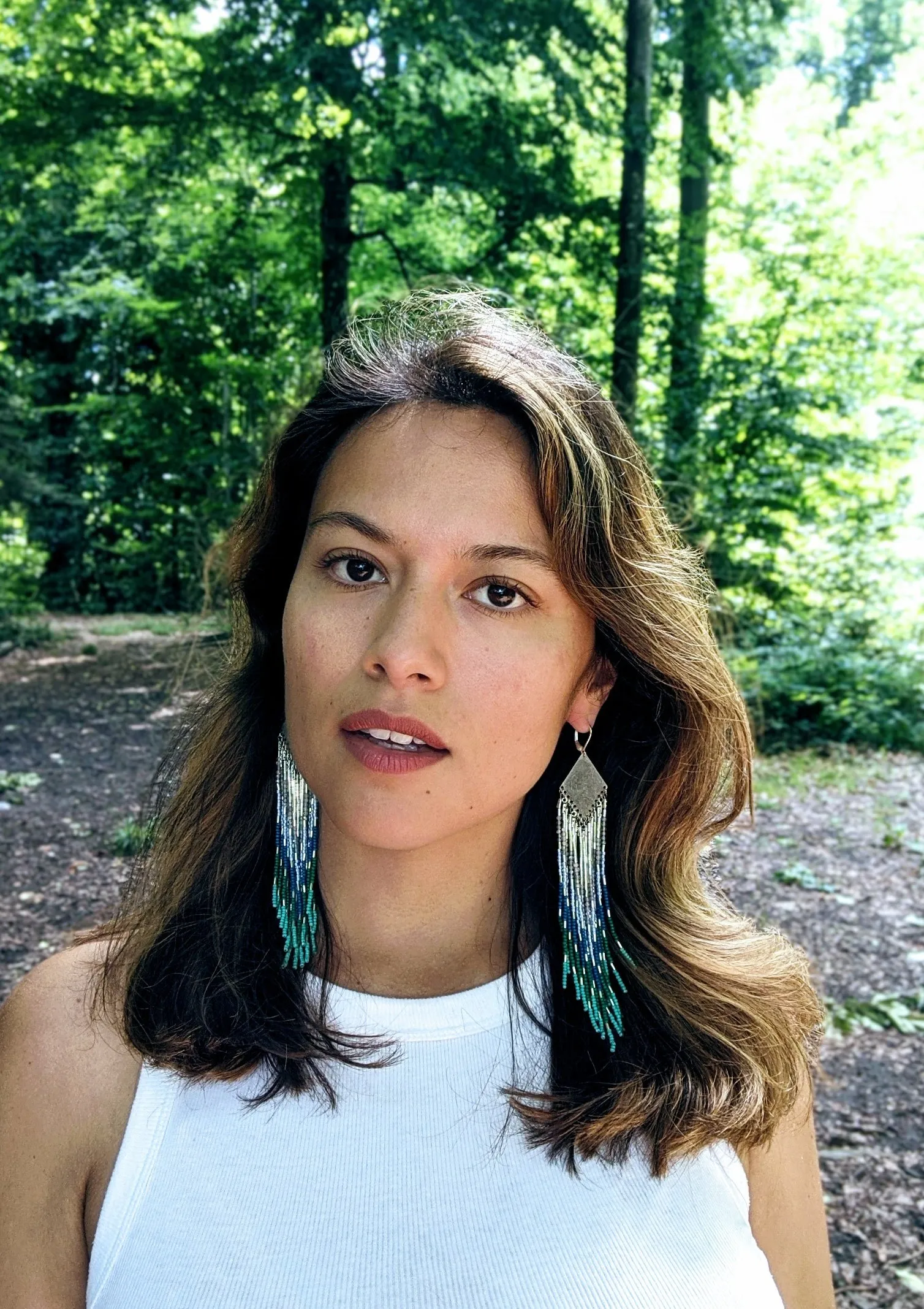 Hope Silver Labradorite Fringe Earrings