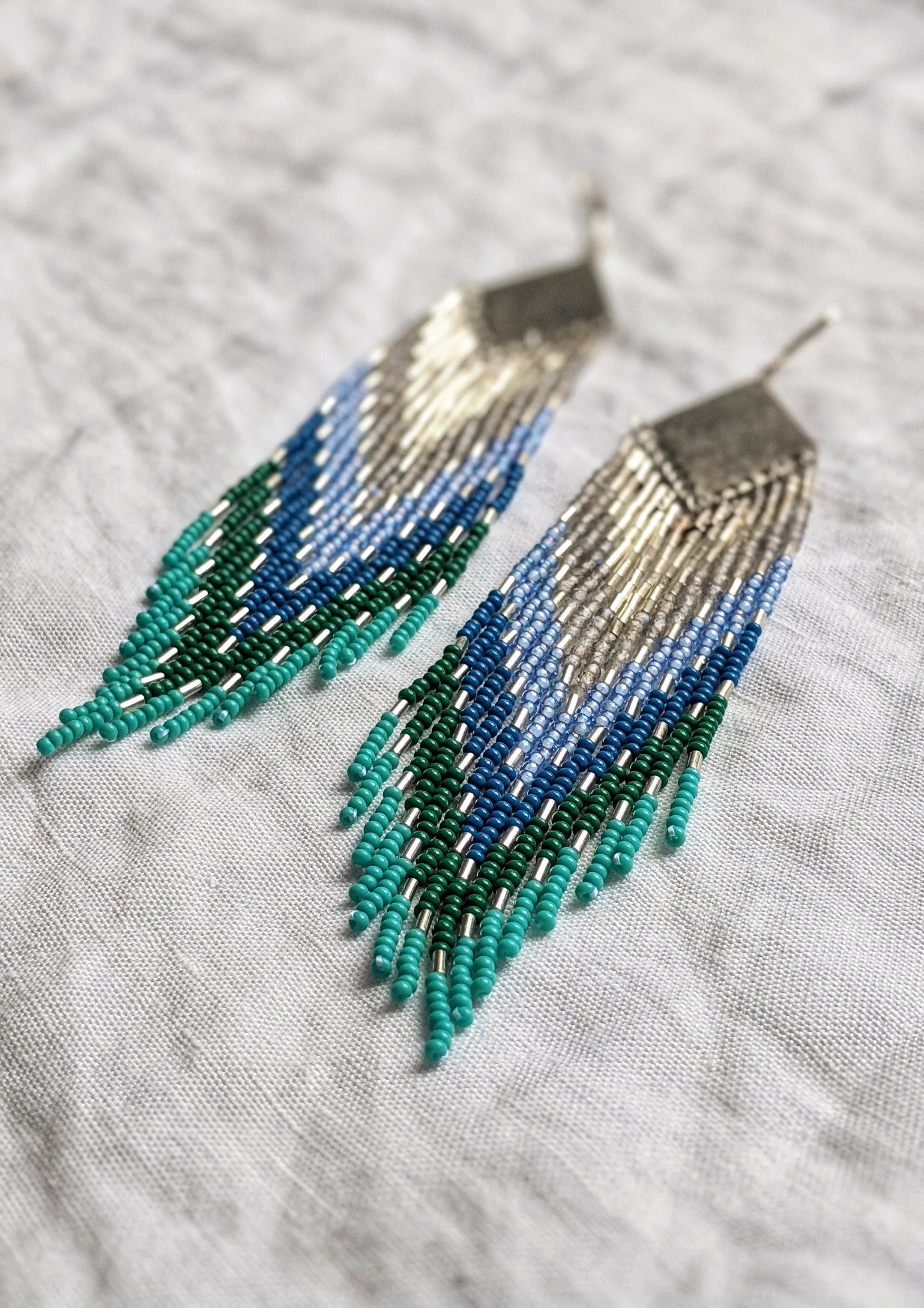 Hope Silver Labradorite Fringe Earrings