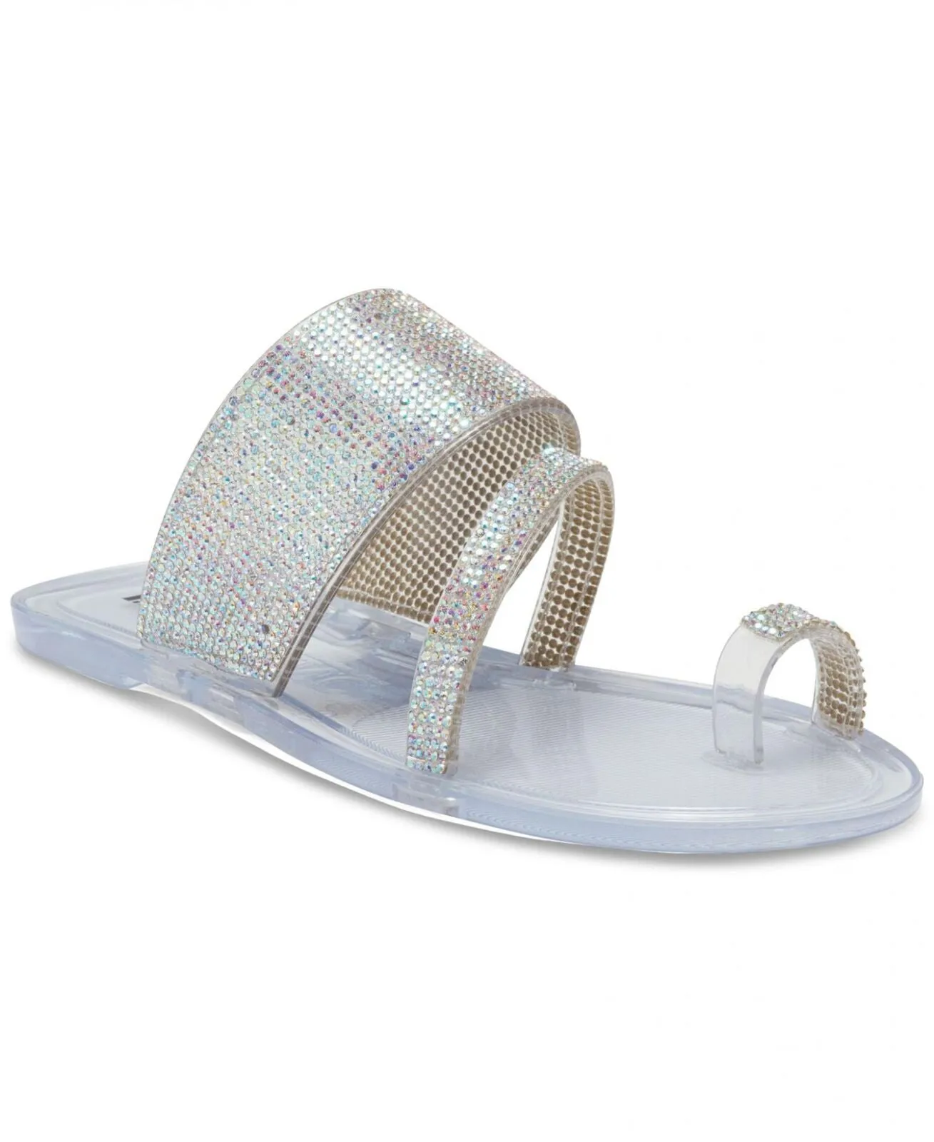 Inc International Concepts Women's Gianolo Jelly Sandals Clear Crystal White 5M