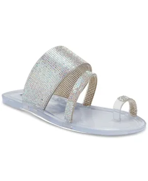 Inc International Concepts Women's Gianolo Jelly Sandals Clear Crystal White 5M