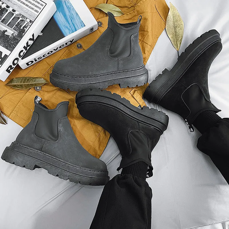 INSTOCK-Martin boots black leather