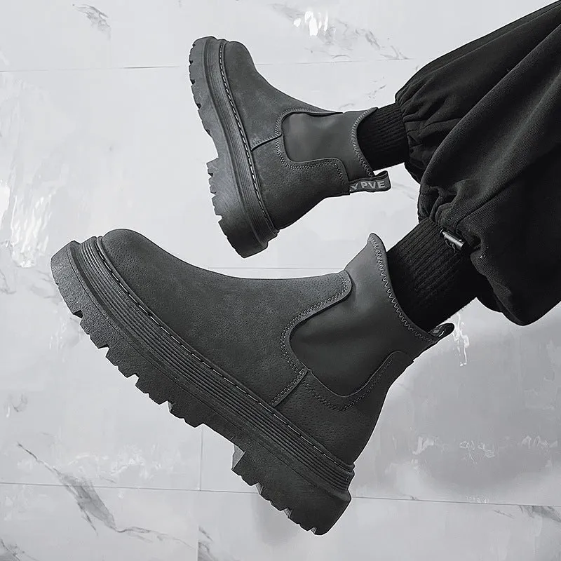 INSTOCK-Martin boots black leather