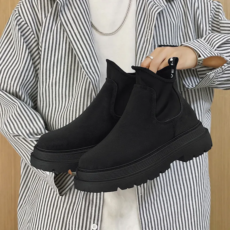 INSTOCK-Martin boots black leather