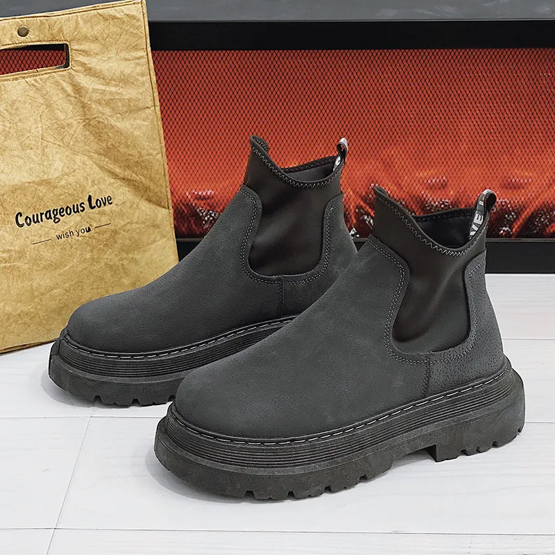 INSTOCK-Martin boots black leather