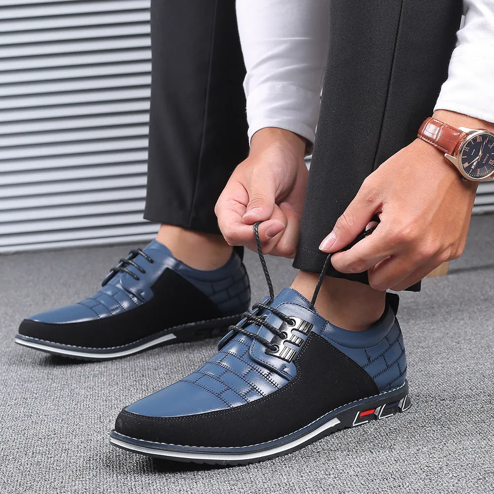 INSTOCK-Men's shoes leather shoes middle-aged