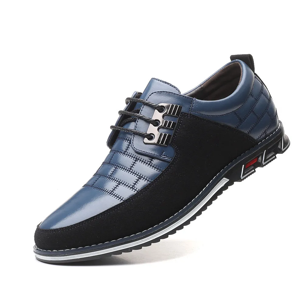 INSTOCK-Men's shoes leather shoes middle-aged
