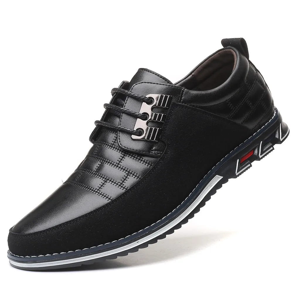 INSTOCK-Men's shoes leather shoes middle-aged