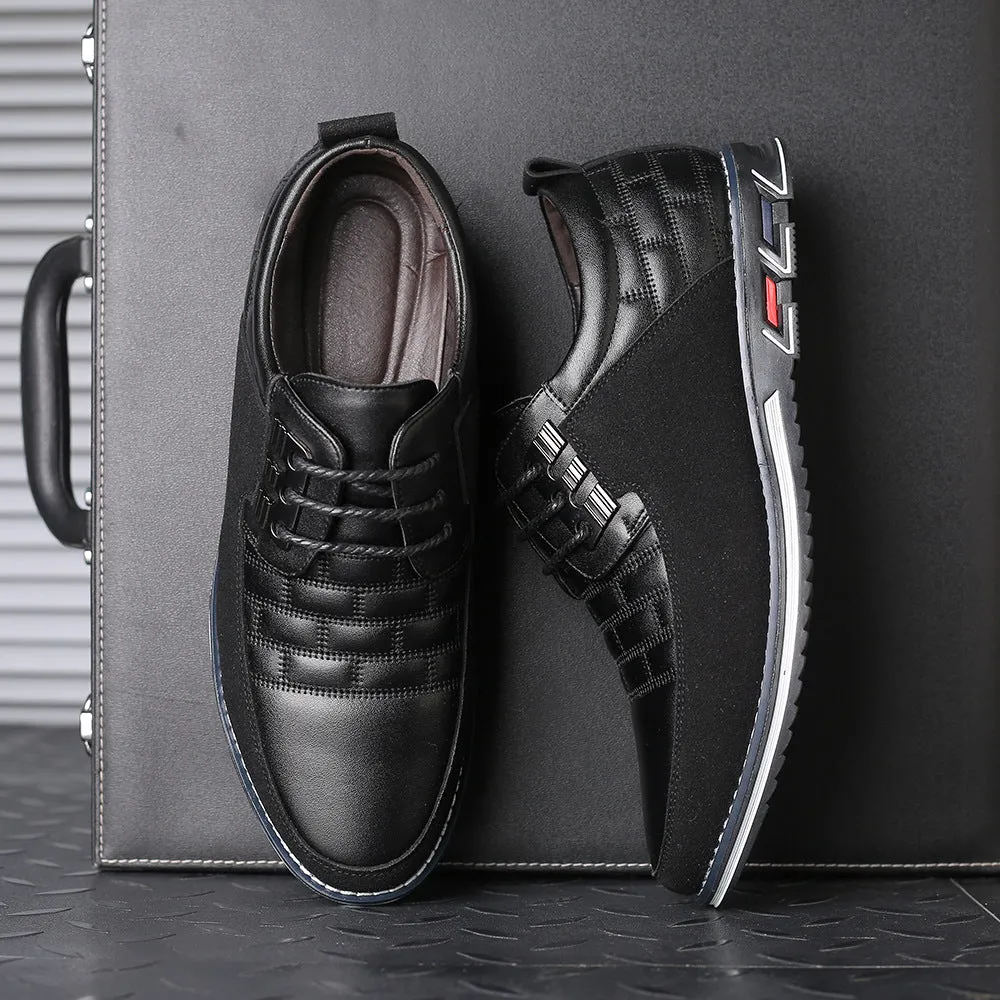 INSTOCK-Men's shoes leather shoes middle-aged