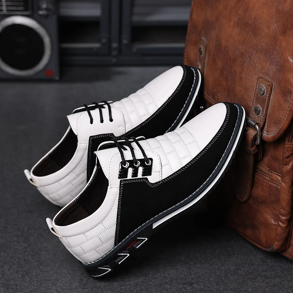 INSTOCK-Men's shoes leather shoes middle-aged