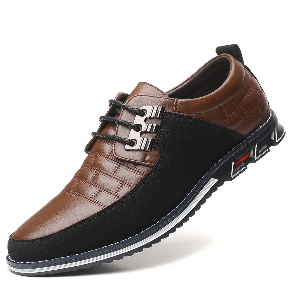 INSTOCK-Men's shoes leather shoes middle-aged