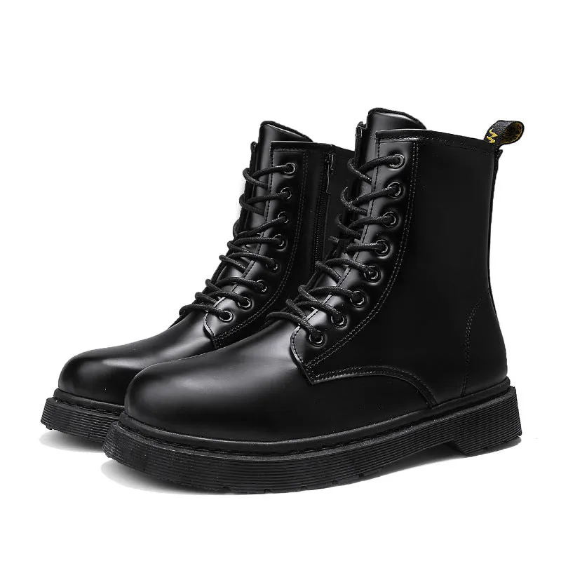 INSTOCK-Zipper Martin boots for Men