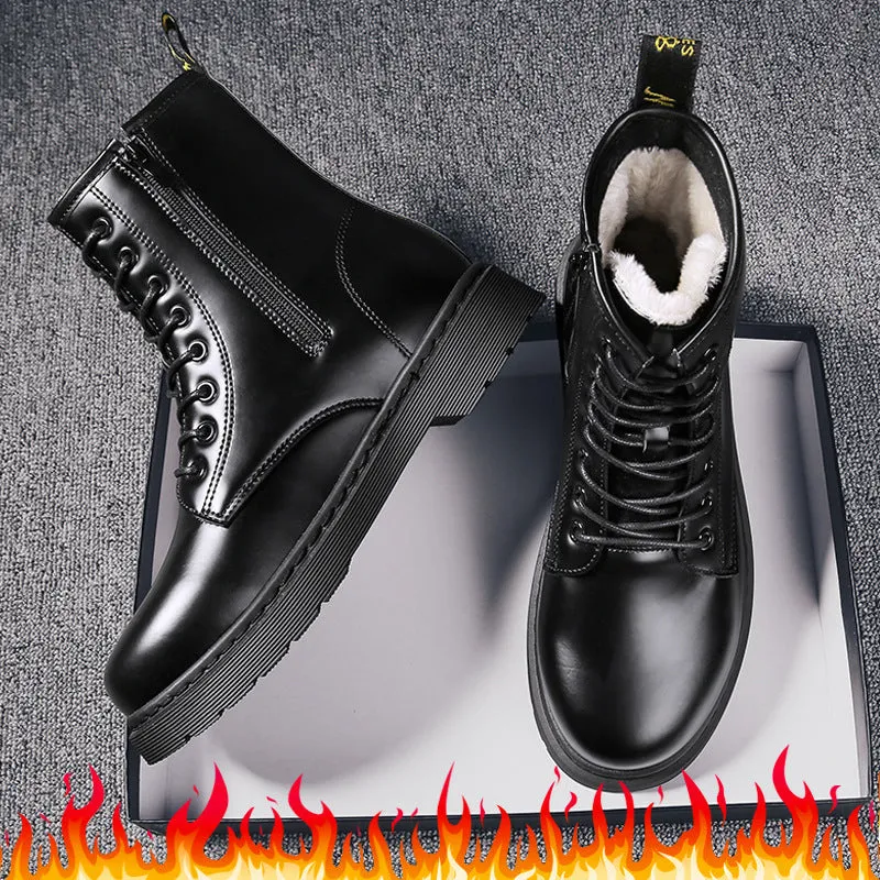 INSTOCK-Zipper Martin boots for Men